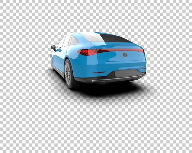 Ilustración de renderización 3D realista de un coche moderno aislado en el fondo