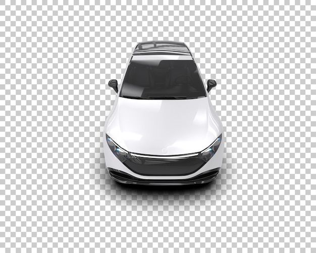 Ilustración de renderización 3D realista de un coche moderno aislado en el fondo