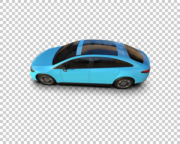 Ilustración de renderización 3D realista de un coche moderno aislado en el fondo