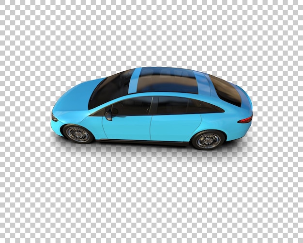 PSD ilustración de renderización 3d realista de un coche moderno aislado en el fondo