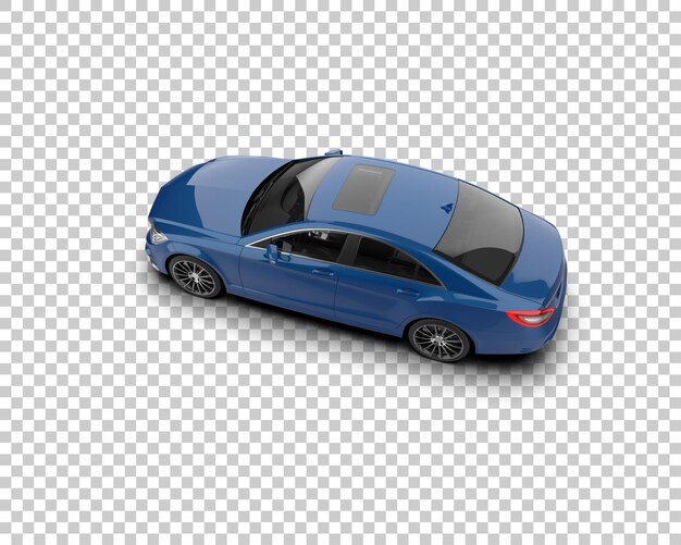 Ilustración de renderización 3D realista de un coche moderno aislado en el fondo