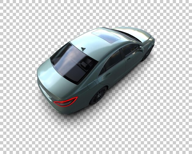 Ilustración de renderización 3d realista de un coche moderno aislado en el fondo