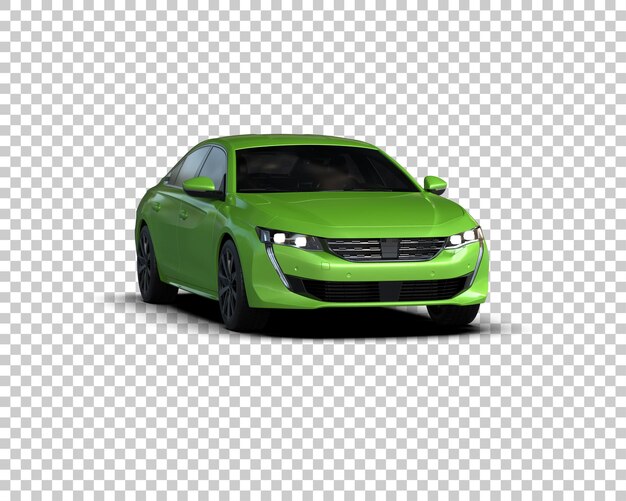 PSD ilustración de renderización 3d realista de un coche moderno aislado en el fondo