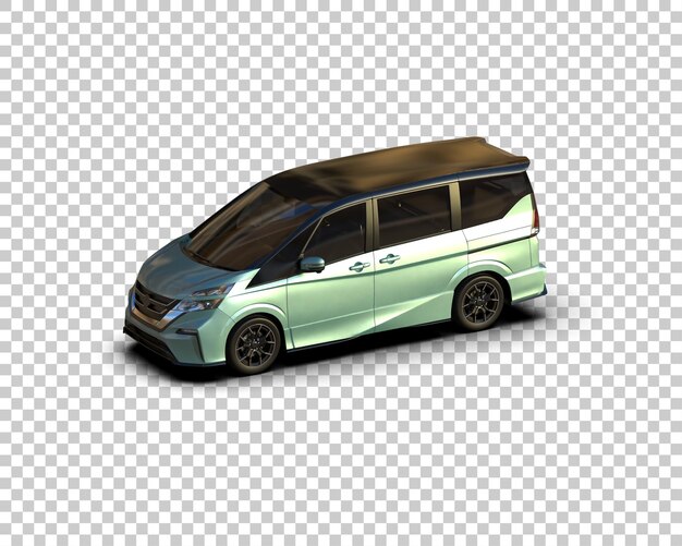 PSD ilustración de renderización 3d realista de un coche moderno aislado en el fondo