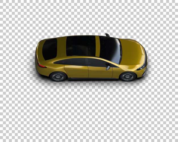 Ilustración de renderización 3D realista de un coche moderno aislado en el fondo