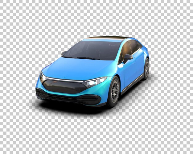 Ilustración de renderización 3D realista de un coche moderno aislado en el fondo