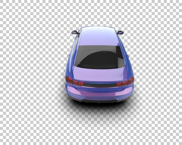 Ilustración de renderización 3D realista de un coche moderno aislado en el fondo