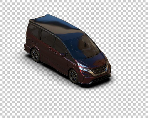 PSD ilustración de renderización 3d realista de un coche moderno aislado en el fondo