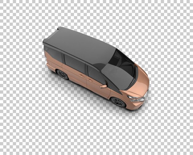 Ilustración de renderización 3d realista de un coche moderno aislado en el fondo
