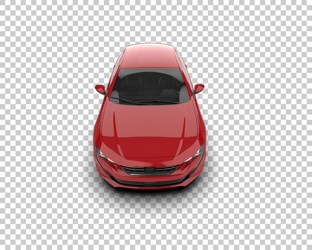 Ilustración de renderización 3D realista de un coche moderno aislado en el fondo
