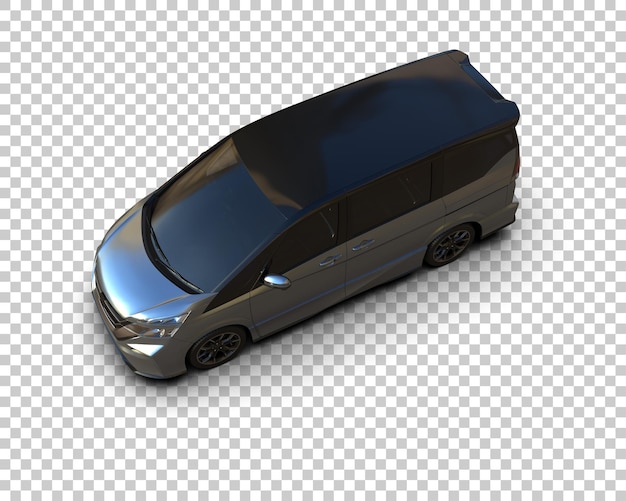 Ilustración de renderización 3D realista de un coche moderno aislado en el fondo