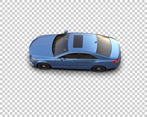 Ilustración de renderización 3D realista de un coche moderno aislado en el fondo