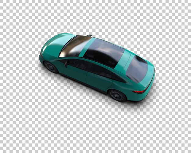 PSD ilustración de renderización 3d realista de un coche moderno aislado en el fondo