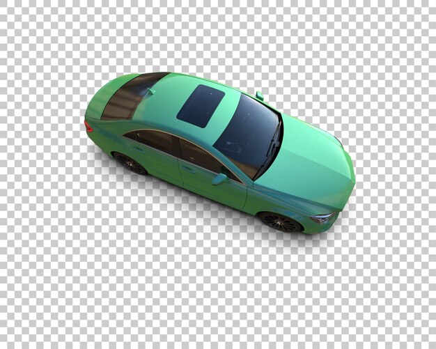 PSD ilustración de renderización 3d realista de un coche moderno aislado en el fondo