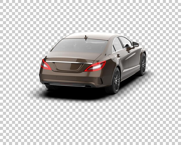 Ilustración de renderización 3D realista de un coche moderno aislado en el fondo