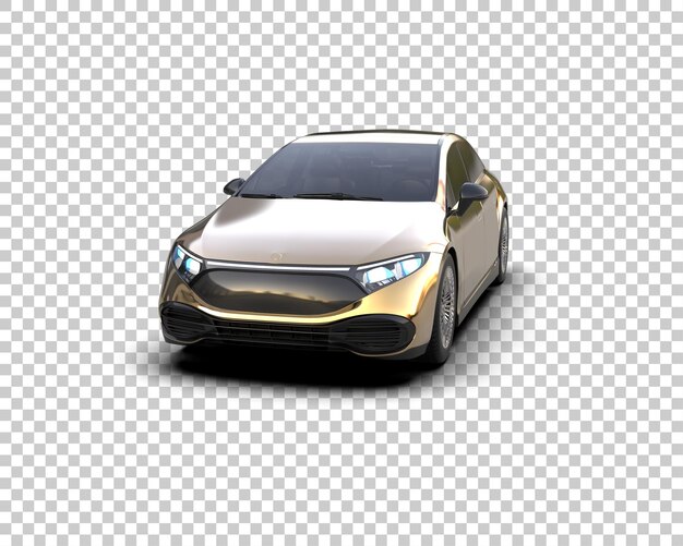 Ilustración de renderización 3D realista de un coche moderno aislado en el fondo
