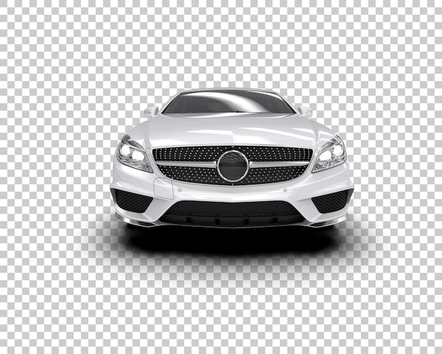 Ilustración de renderización 3D realista de un coche moderno aislado en el fondo