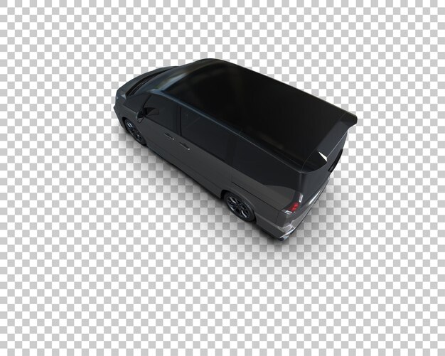 Ilustración de renderización 3D realista de un coche moderno aislado en el fondo