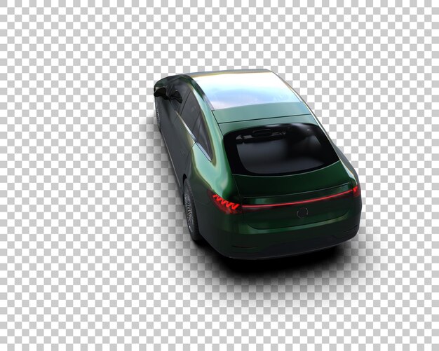 PSD ilustración de renderización 3d realista de un coche moderno aislado en el fondo