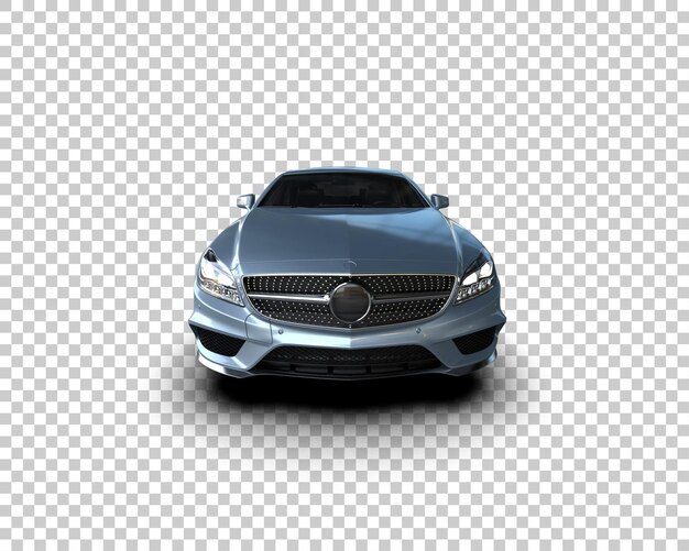 Ilustración de renderización 3D realista de un coche moderno aislado en el fondo