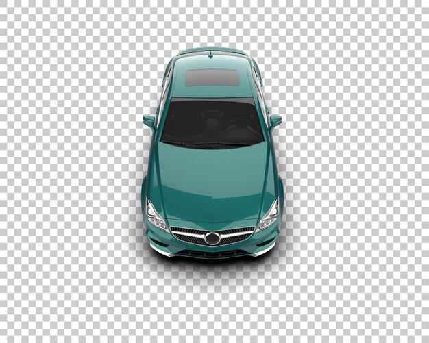 Ilustración de renderización 3D realista de un coche moderno aislado en el fondo