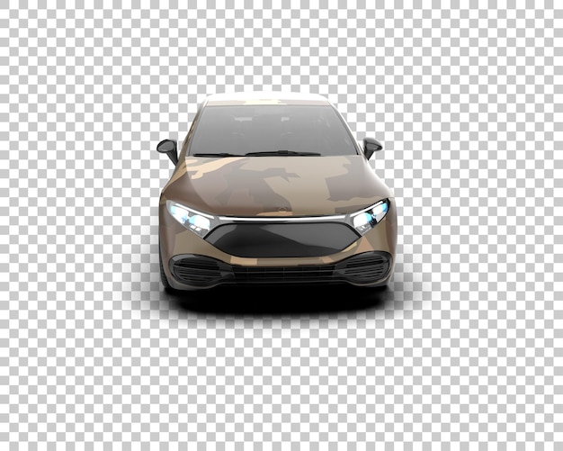 Ilustración de renderización 3D realista de un coche moderno aislado en el fondo