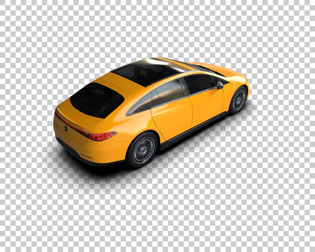 PSD ilustración de renderización 3d realista de un coche moderno aislado en el fondo