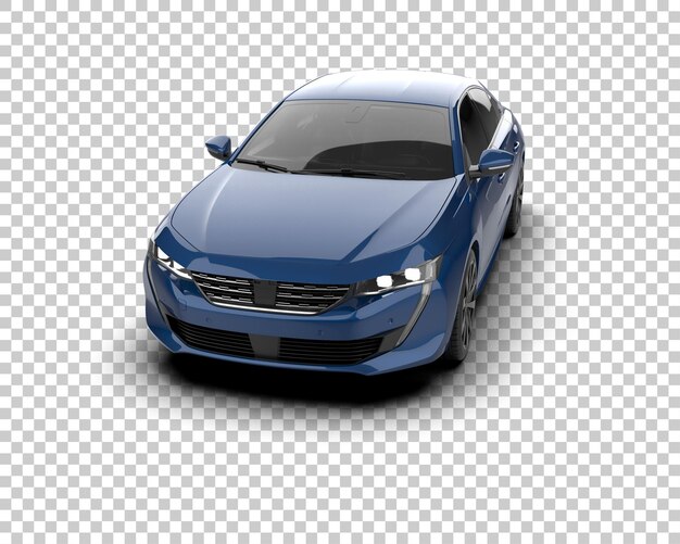 Ilustración de renderización 3D realista de un coche moderno aislado en el fondo