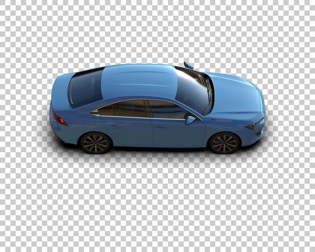 Ilustración de renderización 3D realista de un coche moderno aislado en el fondo
