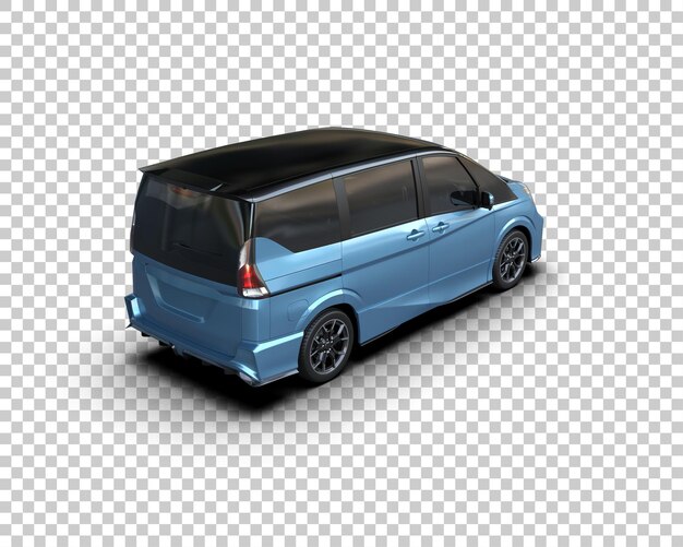 PSD ilustración de renderización 3d realista de un coche moderno aislado en el fondo