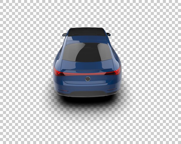 Ilustración de renderización 3D realista de un coche moderno aislado en el fondo
