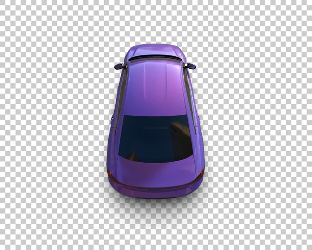 Ilustración de renderización 3D realista de un coche moderno aislado en el fondo