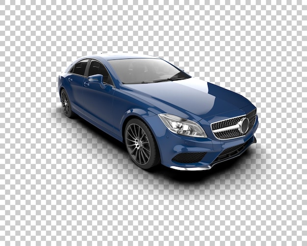 Ilustración de renderización 3D realista de un coche moderno aislado en el fondo