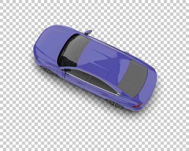Ilustración de renderización 3D realista de un coche moderno aislado en el fondo