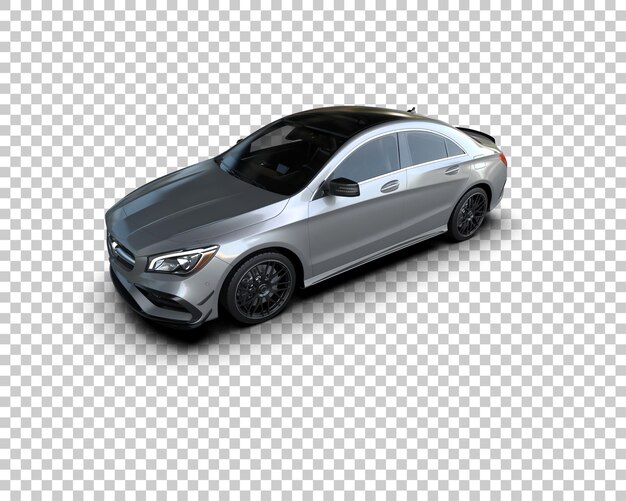 Ilustración de renderización 3D realista de un coche moderno aislado en el fondo