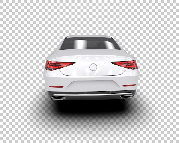Ilustración de renderización 3D realista de un coche moderno aislado en el fondo