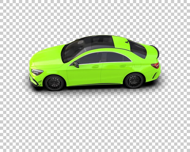 Ilustración de renderización 3D realista de un coche moderno aislado en el fondo