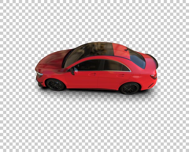 Ilustración de renderización 3D realista de un coche moderno aislado en el fondo