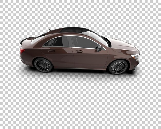 Ilustración de renderización 3D realista de un coche moderno aislado en el fondo