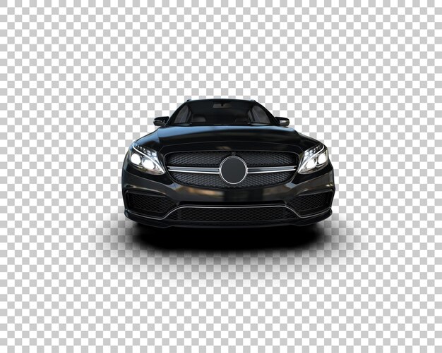 Ilustración de renderización 3D realista de un coche moderno aislado en el fondo