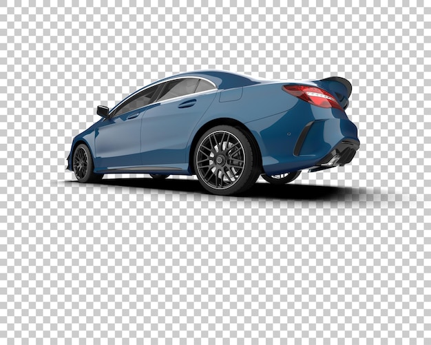 Ilustración de renderización 3D realista de un coche moderno aislado en el fondo