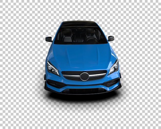 Ilustración de renderización 3D realista de un coche moderno aislado en el fondo