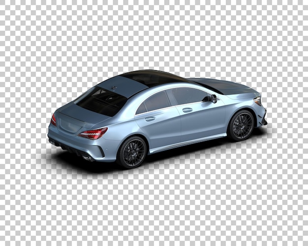 Ilustración de renderización 3D realista de un coche moderno aislado en el fondo