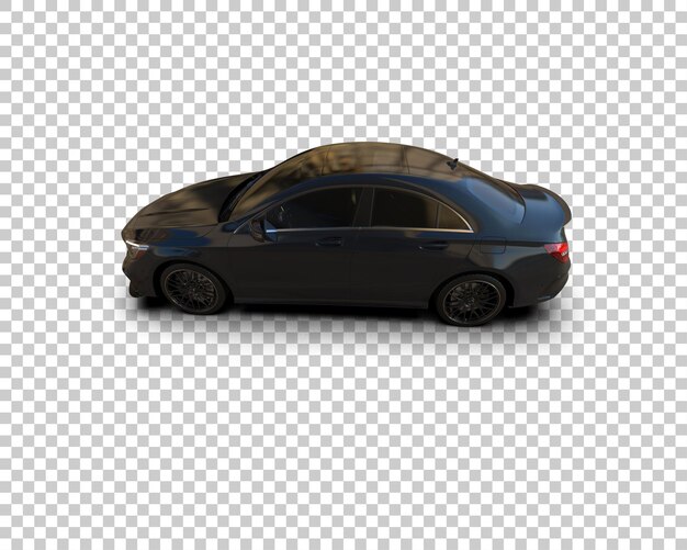 Ilustración de renderización 3D realista de un coche moderno aislado en el fondo