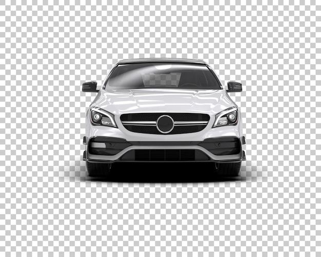 Ilustración de renderización 3D realista de un coche moderno aislado en el fondo