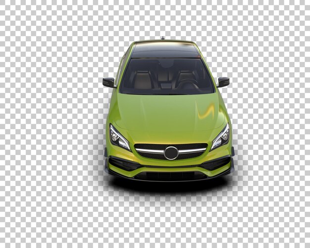 Ilustración de renderización 3D realista de un coche moderno aislado en el fondo
