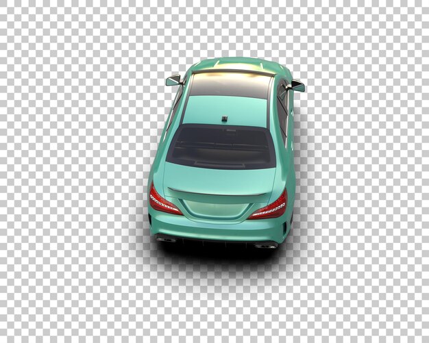 Ilustración de renderización 3D realista de un coche moderno aislado en el fondo