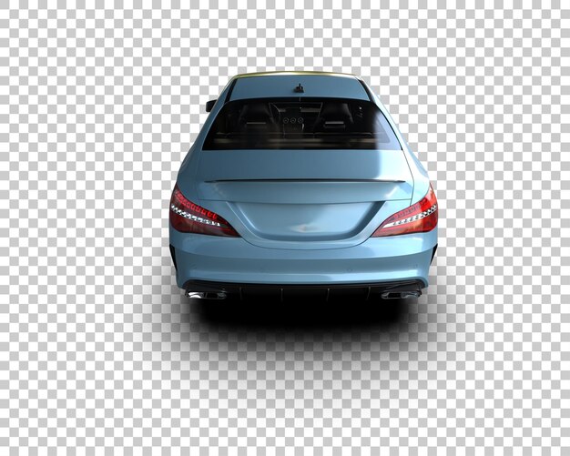 Ilustración de renderización 3D realista de un coche moderno aislado en el fondo