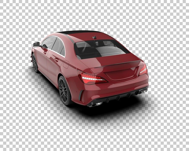 Ilustración de renderización 3D realista de un coche moderno aislado en el fondo