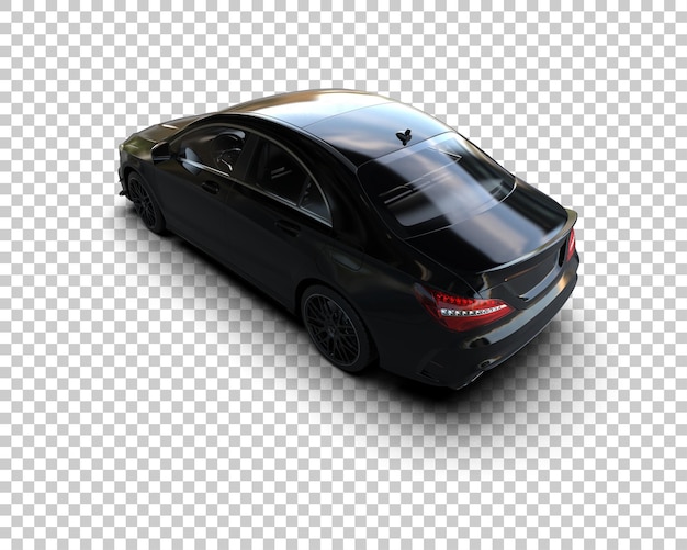 Ilustración de renderización 3D realista de un coche moderno aislado en el fondo
